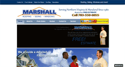 Desktop Screenshot of marshallroofing.com